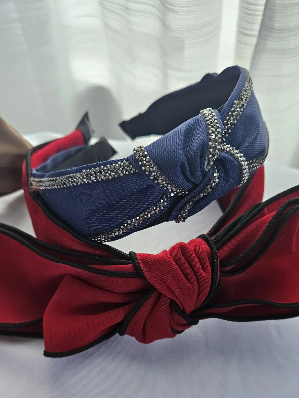Women’s Knotted Headband Set - Red, Black, Tan, Blue